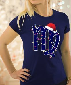 Virgo Zodiac Sign In Christmas Lights And Santa's Hat Shirt Nice Gift