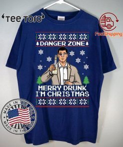 Archer Danger Zone Merry Drunk I’m Christmas Ugly Shirt