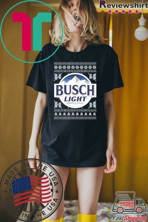 Busch Light Beer Ugly Christmas T-Shirt