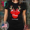 Custom Name Minnie Reindeer Mama Family Christmas 2020 t-shirt