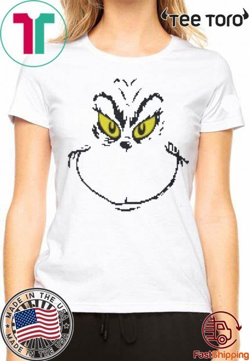Dr. Seuss Men’s Grinch Face Ugly Christmas 2020 T-Shirt
