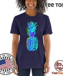 EDM Rave Festival Shirt - Trippy Neon Pineapple Tee