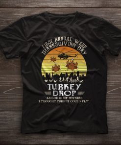 First Annual WKRP Thanksgiving Day Turkey Drop Vintage Retro T-Shirt, Thanksgiving turkey t-shirt, thanksgiving vintage, Thanksgiving gifts