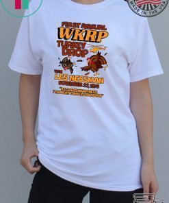 First Annual WKRP Turkey Drop Less Messman November 22 1978 Thanksgiving Offcial T-Shirt