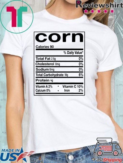 Funny Corn Nutrition Facts Thanksgiving Matching T-Shirt