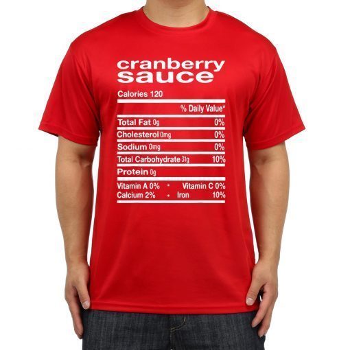 Cranberry Sauce Nutrition Thanksgiving Costume Tee Shirts