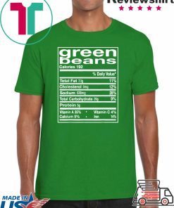 Green Bean Facts Thanksgiving Matching Gift T-Shirt