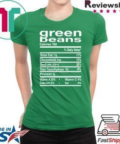 Green Bean Nutrition Thanksgiving Costume 2020 T-Shirt