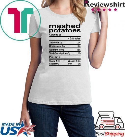 Mashed Potato Nutrition Thanksgiving Costume Unisex Tee Shirt