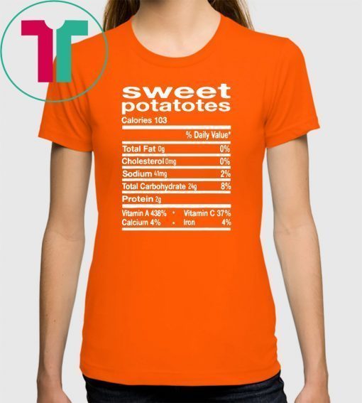 Sweet Potato Nutrition Thanksgiving Costume Tee Shirt