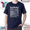 Funny Turkey Nutrition Facts Thanksgiving Matching T-Shirt