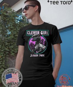 Jurassic Park Distressed Teal Raptor Clever Girl 2020 T-Shirt