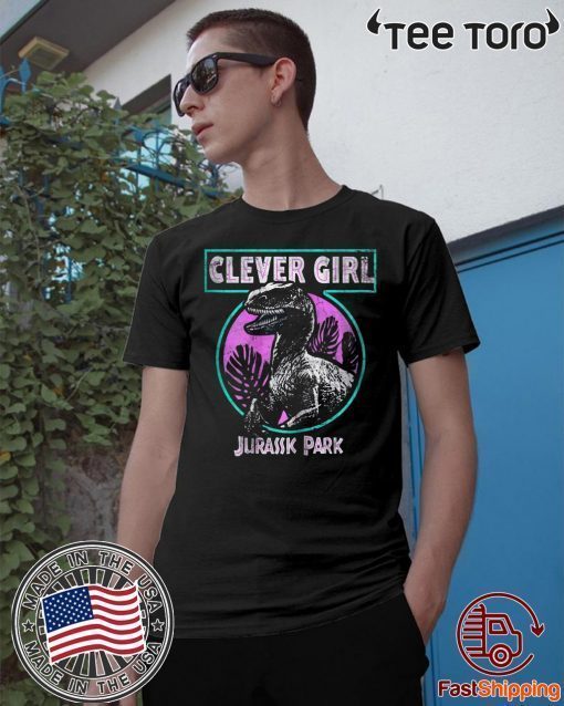 Jurassic Park Distressed Teal Raptor Clever Girl 2020 T-Shirt