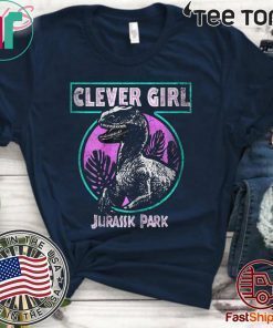 Jurassic Park Distressed Teal Raptor Clever Girl 2020 T-Shirt