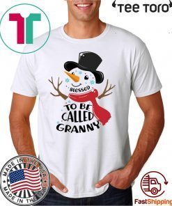 SNOWMAN BLESSED TO BE CALLED GRANNY SHIRT