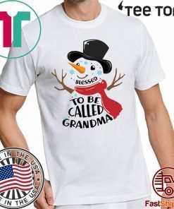SNOWMAN BLESSED TO BE CALLED GRANDMA CHRISTMAS GIFT T-SHIRT