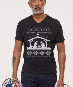 Nativity Scene Ugly Christmas Gift T-Shirt
