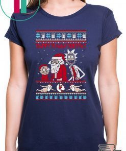 Rick Morty Happy Human holiday Christmas T-Shirt