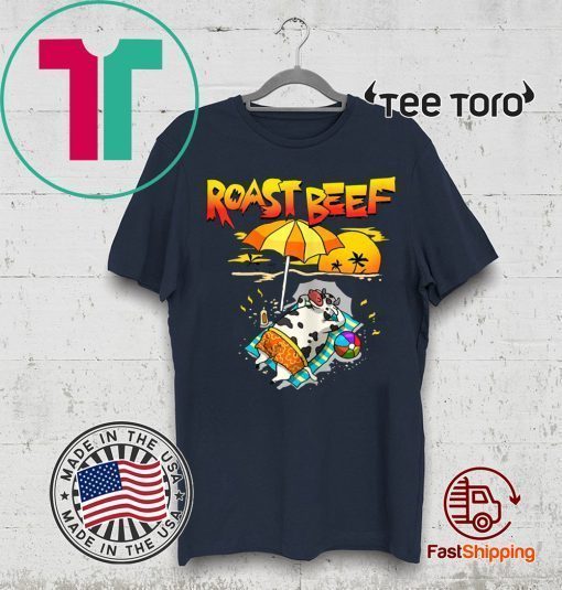 Roast Beef Cow On Beach Vacation Sun Tan Kids Men Women T-Shirt