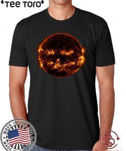 Sun smiles like a Halloween pumpkin in NASA 2020 T-Shirt