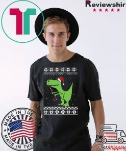 T-rex Santa Christmas T-Shirt