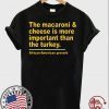 The Macaroni cheese is more important than the turkey tshirtsThe Macaroni cheese is more important than the turkey tshirts