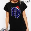 Virgo Zodiac Sign In Christmas Lights And Santa's Hat Shirt Nice Gift