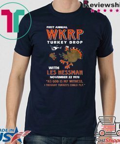 Wkrp-Turkey-Drop Funny Thanksgiving Fall Gift Men Women T-Shirt