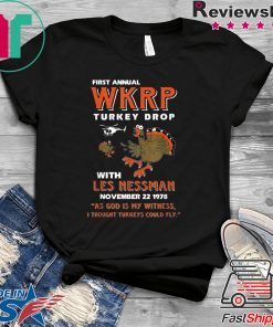 Wkrp-Turkey-Drop Funny Thanksgiving Fall Gift Men Women T-Shirt