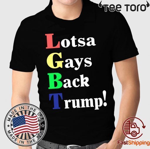Lgbt Lotsa Gays Back Trump Pete Gomez Shirt - Classic Tee