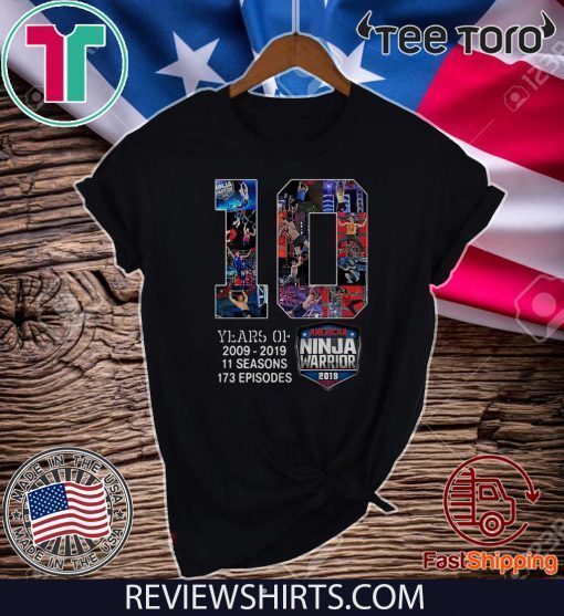 10th Years Of American Ninja Warrior 2009-2019 T-Shirt