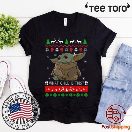 Baby Yoda Christmas What Child Is This 2020 T-Shirt