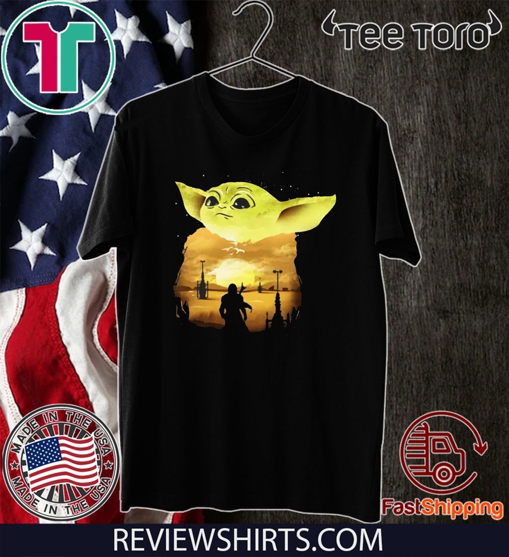 Baby Yoda Sunset Unisex T-Shirt