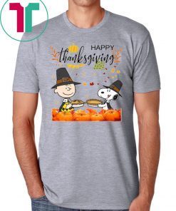 Charlie Brown And Snoopy Peanuts Happy Thanksgiving Tee Shirt