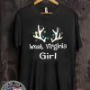 Christmas Reindeer West Virginia Girl Lovely Offcial T-Shirt