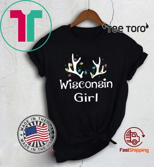 Christmas Reindeer Wisconsin Girl Shirt - Offcie Tee