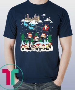 Christmas Santa Albus Dumbledore Sleigh Harry Potter T-Shirt