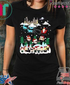 Christmas Santa Albus Dumbledore Sleigh Harry Potter T-Shirt