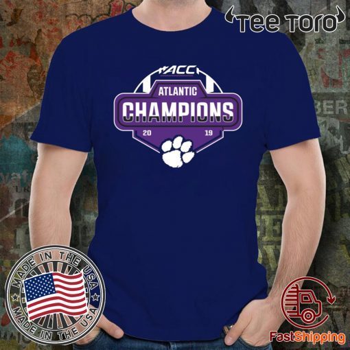 Clemson Tigers 2019 ACC Atlantic Football Division Champions For T-Shirt