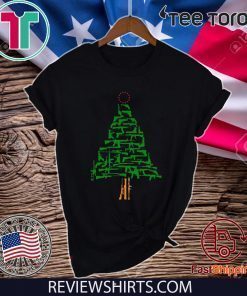 Guns Christmas Tree Tee Shirt