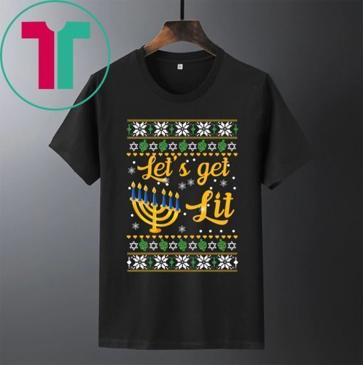 Hanukkah Let S Get Lit Christmas Tee Shirt