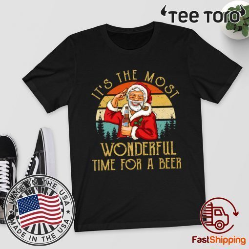 It's The Most Wonderful Time For A Beer Blue Moon Beer Vintage Xmas 2020 T-Shirt