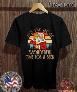 It's The Most Wonderful Time For A Beer Bud Ice Beer Christmas Xmas T-Shirt