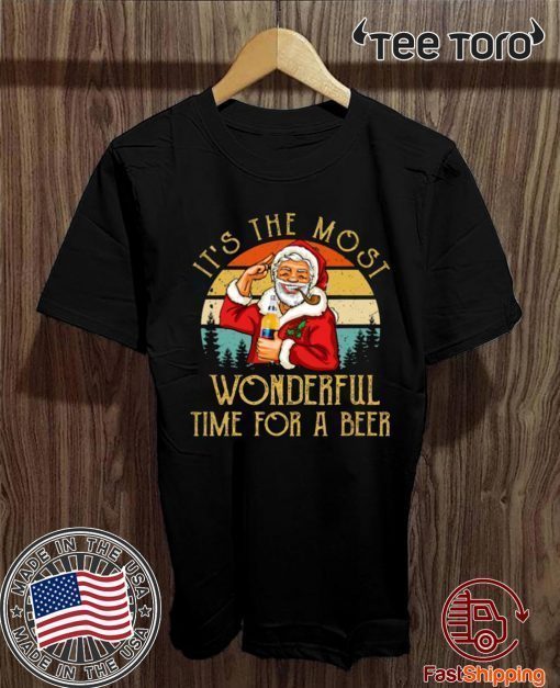 It's The Most Wonderful Time For A Beer Bud Ice Beer Christmas Xmas T-Shirt