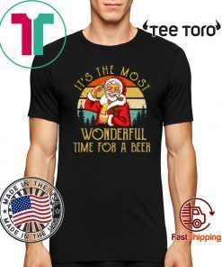 It's The Most Wonderful Time For A Beer Corona Light Beer Xmas Funny T-Shirt