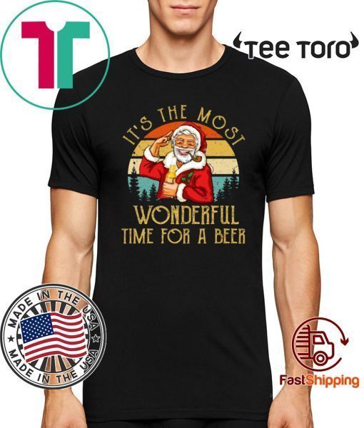 It's The Most Wonderful Time For A Beer Corona Light Beer Xmas Funny T-Shirt