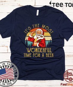 It's The Most Wonderful Time For A Beer Corona Light Beer Xmas Funny T-Shirt