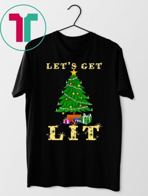 Let’s Get Lit Christmas Drinking T-Shirt