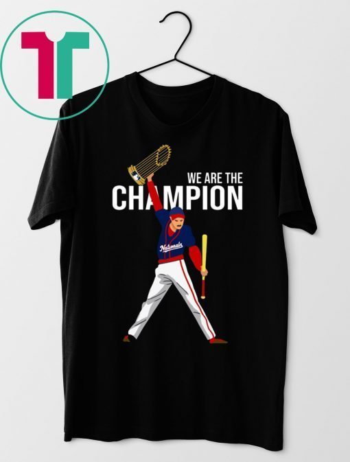 Nationals Freddie Mercury We Are The Champions Tee Shirt