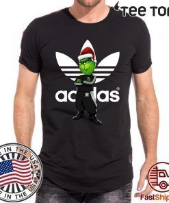 Offcial Christmas Santa Grinch Adidas T-Shirt
